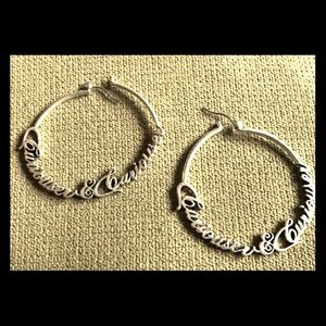 Disney Alice in Wonderland Theme Silver  Earrings